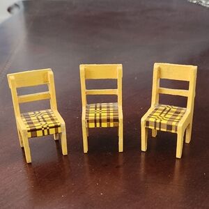 Vintage Miniature Chairs Doll Furniture